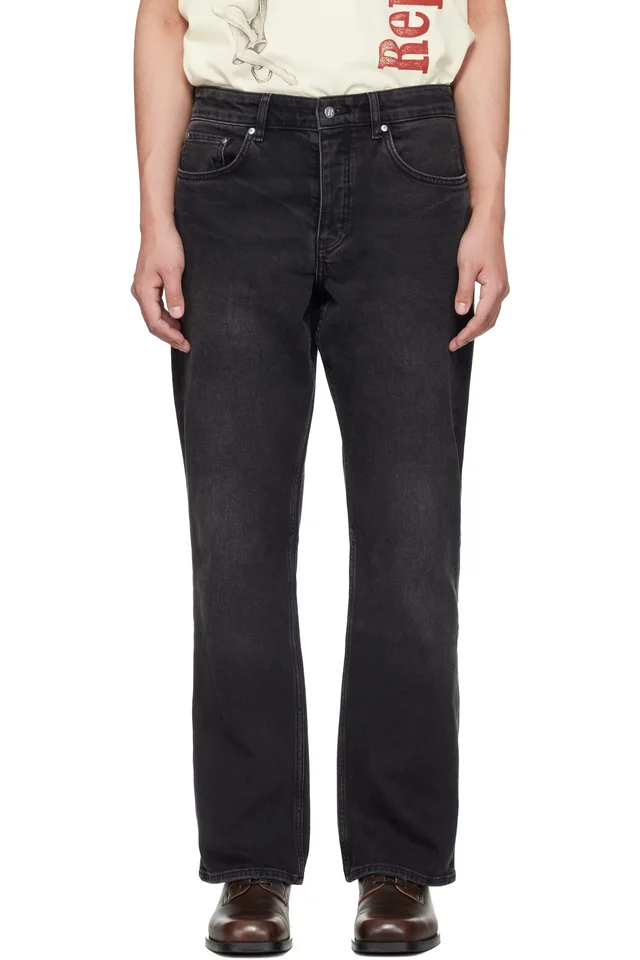 Represent Black Kick Flare Jeans, image 1 of 1 from SSENSE