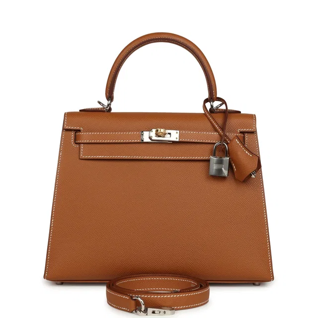 Hermès Kelly Sellier 25 Gold Epsom Electrum Hardware in Gold Epsom leather from Madison Avenue Couture