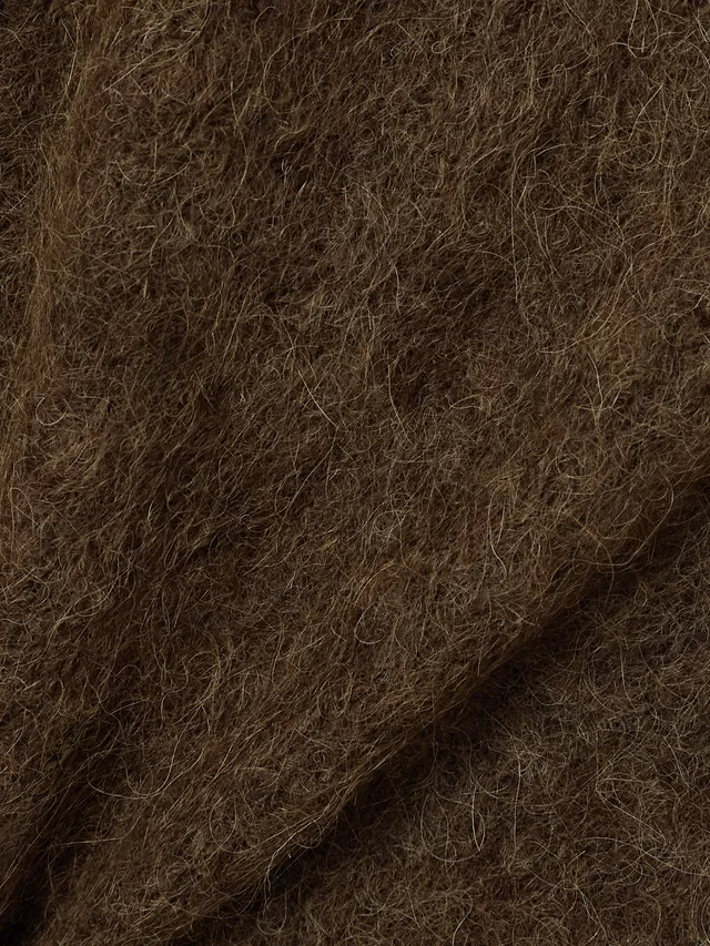THE FRANKIE SHOP Elland brushed alpaca-blend cardigan in brown 78% Alpaca wool 19% Polyamide 3% Elastane, photo 5 of 5 from NET-A-PORTER (Canada)