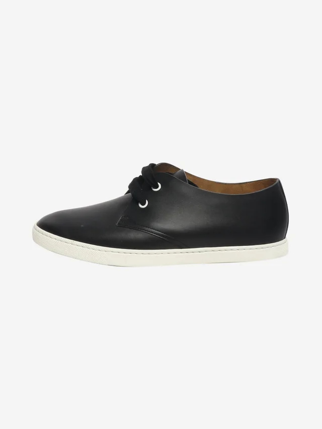 Hermès Black leather trainers - size EU 39 (UK 6) in Black Leather from Sign of the Times