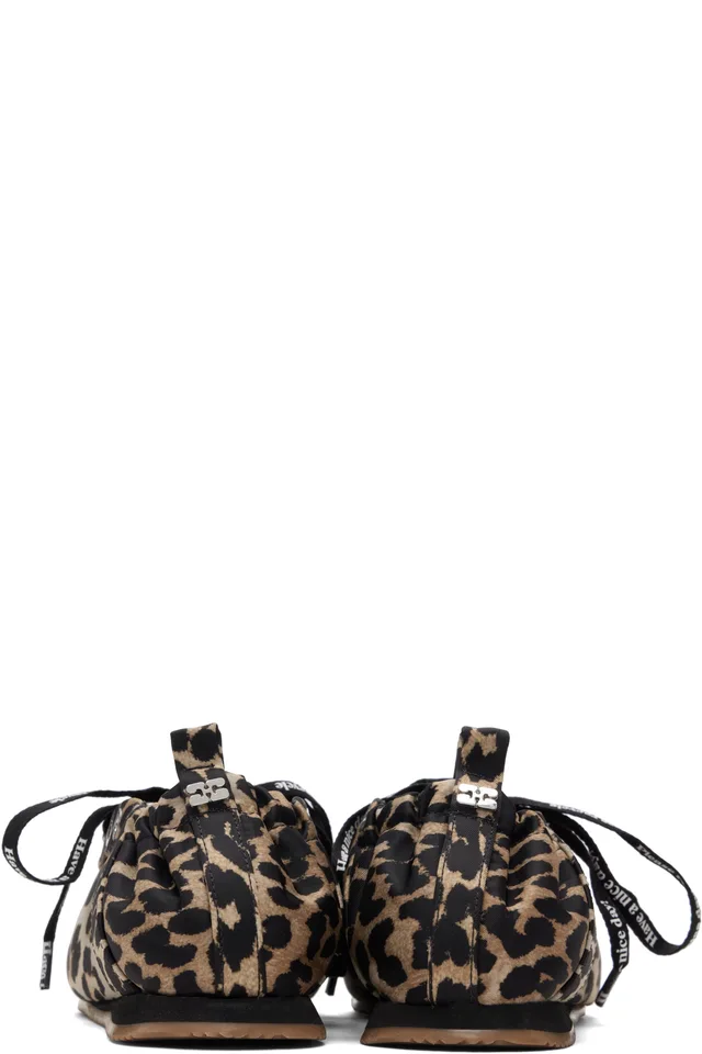 GANNI Brown & Black Sporty Ballerina Flats, photo 2 of 5 from SSENSE