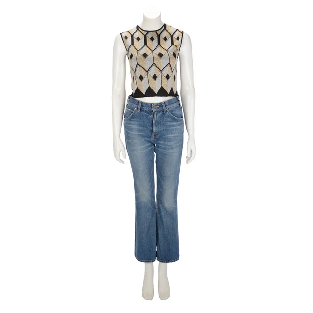 Celine Dylan Flared Jeans 27 in Blue Denim from Blue Spinach