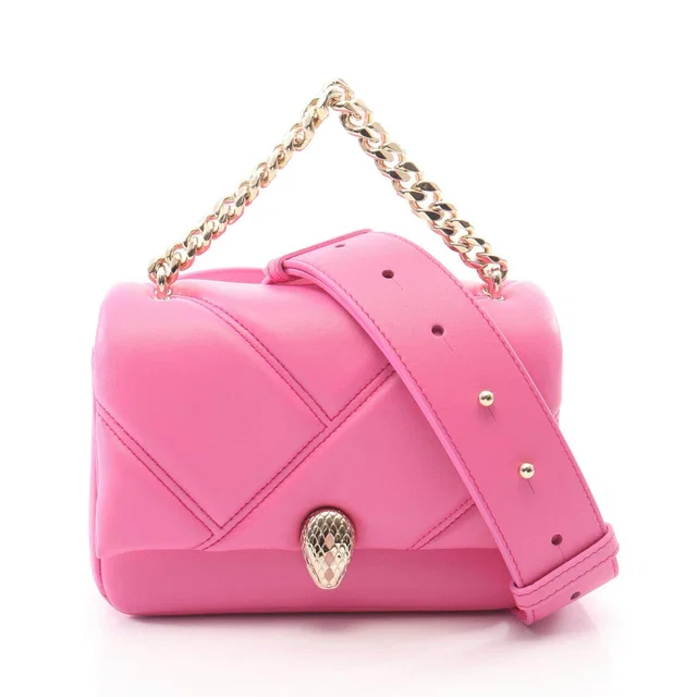 Bvlgari Serpenti Cabochon Leather 2way Handbag in Leather from LuxUness