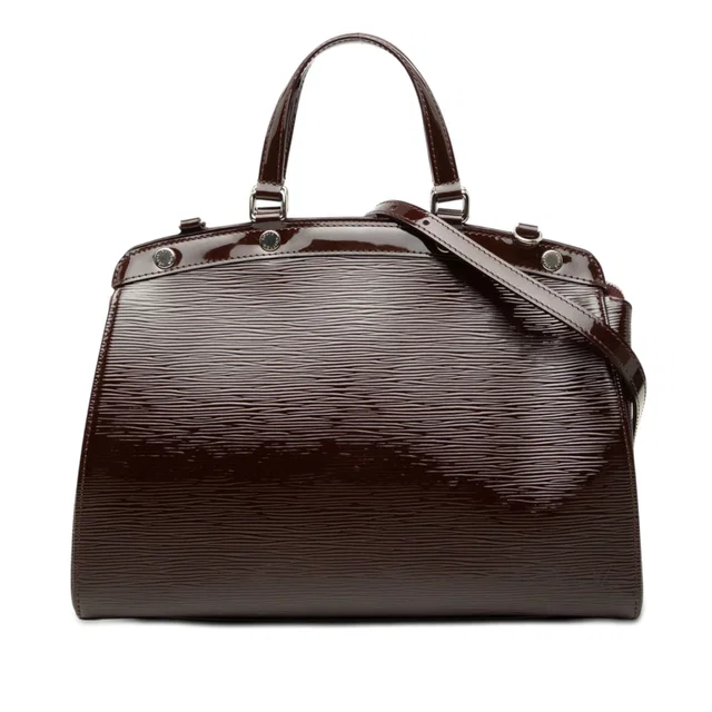 Purple Louis Vuitton Electric Epi Brea MM Satchel in Purple Leather from Designer Revival