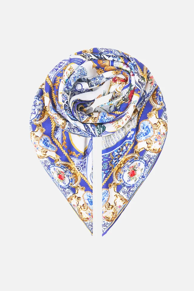 Camilla eBoutique LARGE CRYSTALLED SILK SQUARE SCARF THE POTTERY PARLOUR from CAMILLA, photo 1 of 1