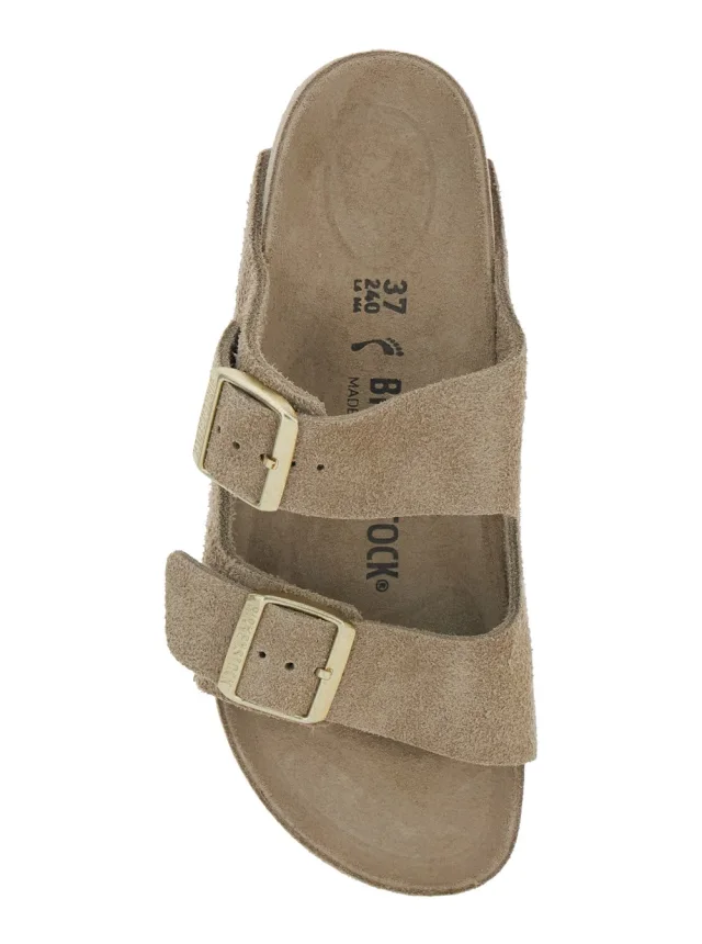 BIRKENSTOCK 'Arizona' Beige Sandals with Buckle Closure in Suede Woman in Beige 100% Leather, photo 7 of 8 from Gaudenzi Boutique