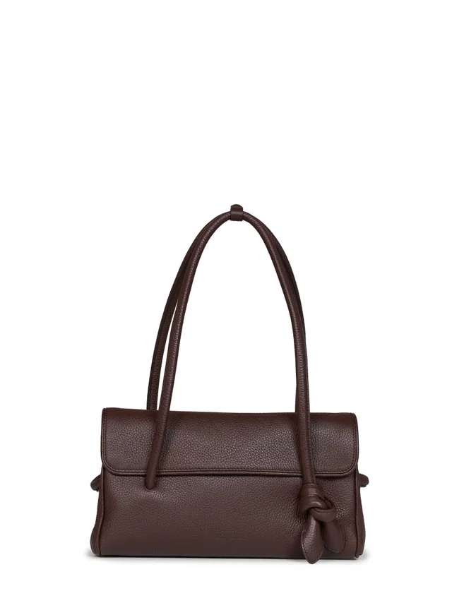 Jacquemus Shoulder Bag — Brown Calf Leather Top Handle in Brown Calfskin from HEWI