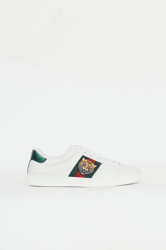 Gucci Ace Patch Sneaker in Leather from VSP Consignment
