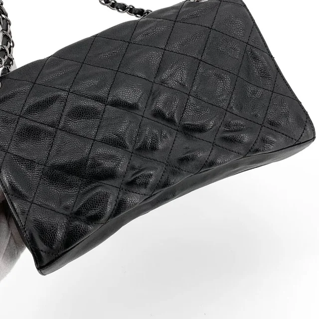 Chanel Black 2013 caviar-quilted CC Crave shoulder bag in Black Caviar leather from Sign of the Times, photo 9 of 11