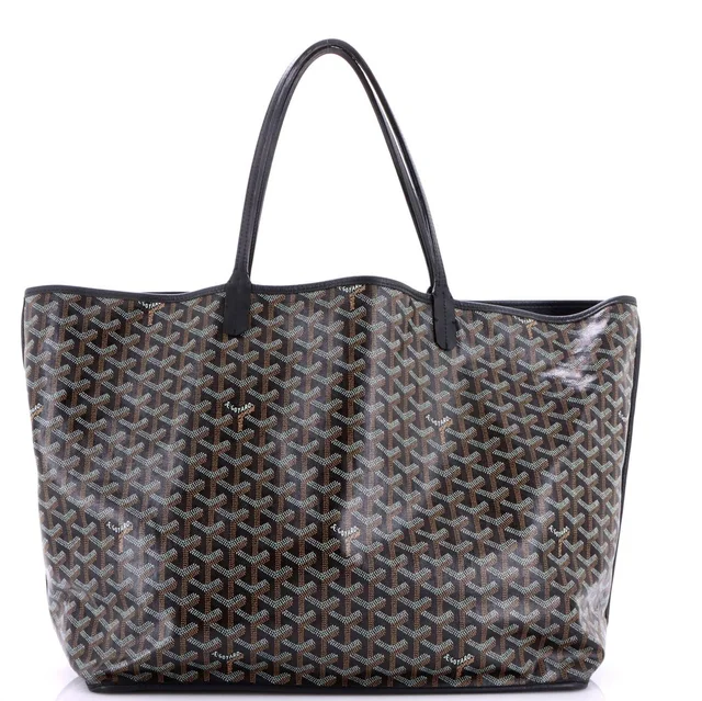 Goyard Anjou Reversible Tote Coated Canvas GM in black Coated canvas from Rebag
