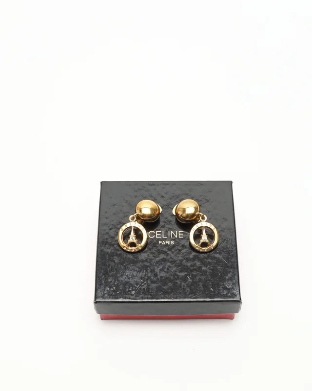 Celine Eiffel Tower Clip-on Earrings from A Retro Tale, photo 2 of 5