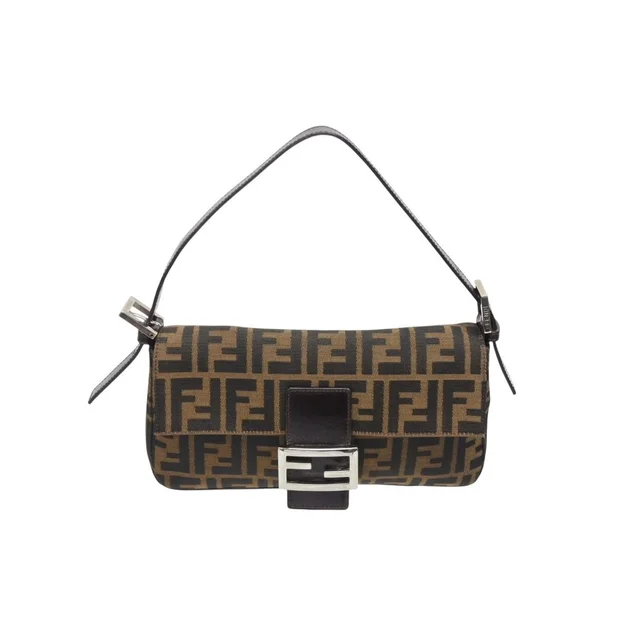 Fendi Mamma Bucket One Shoulder Hobo Bag Zucca Brown Canvas Leather in brown|red Canvas from Poshmark, photo 1 of 1