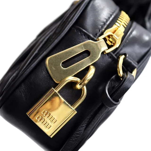 Miu Miu Arcadi Matelasse Bag Leather Black in black Leather from Poshmark, photo 7 of 10