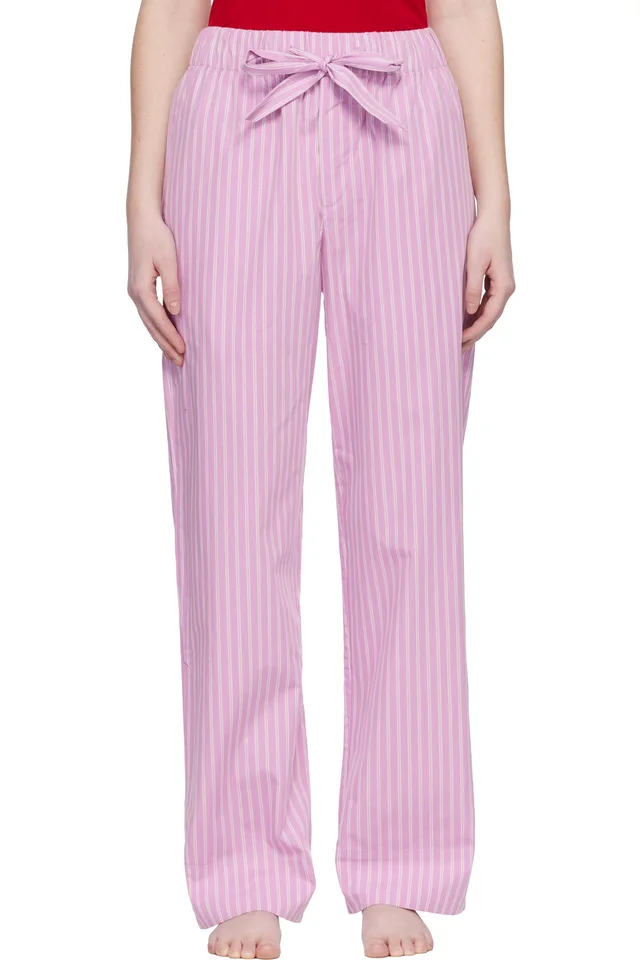 Tekla Pink Poplin Pyjama Pants, image 1 of 1 from SSENSE