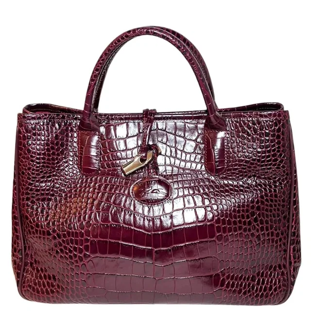 Longchamp Roseau Handbag, Embossed Leather in multicolor Leather from Grailed