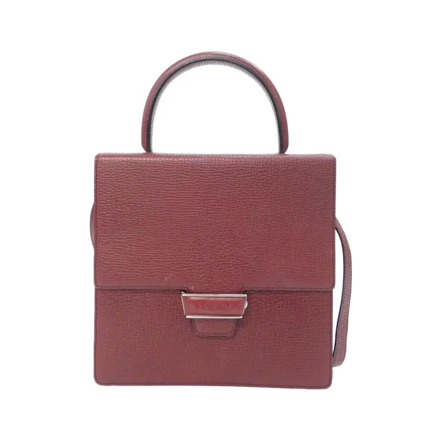 [vintage] Loewe bag in BORDEAUX / SILVER metal fittings leather from KOMEHYO