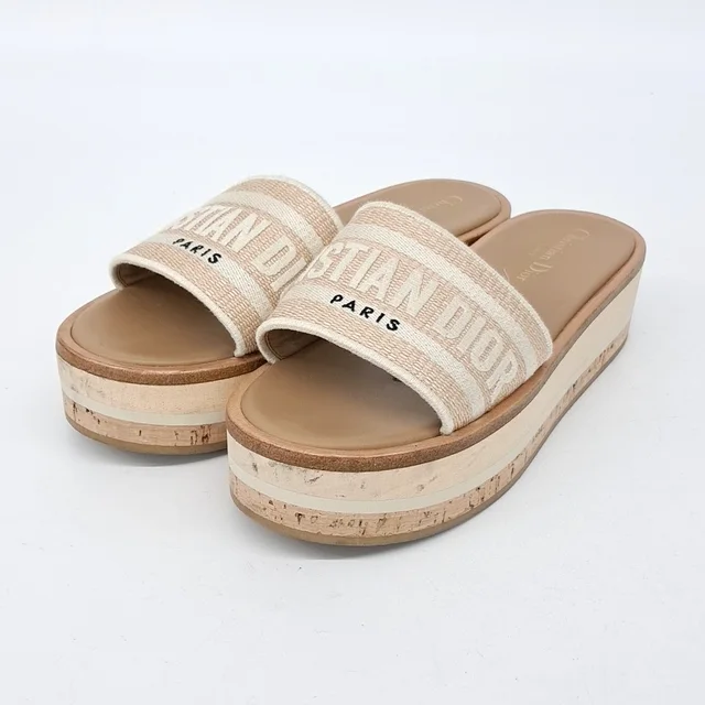 Christian Dior D-WAY Platform Slippers from GUGUS