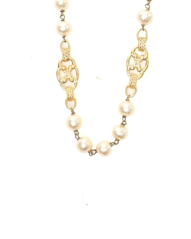 Celine Triomphe Pearl Necklace from A Retro Tale, photo 2 of 4