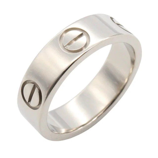 Cartier Love Au750 White Gold Ring Size 9 in White from LuxUness