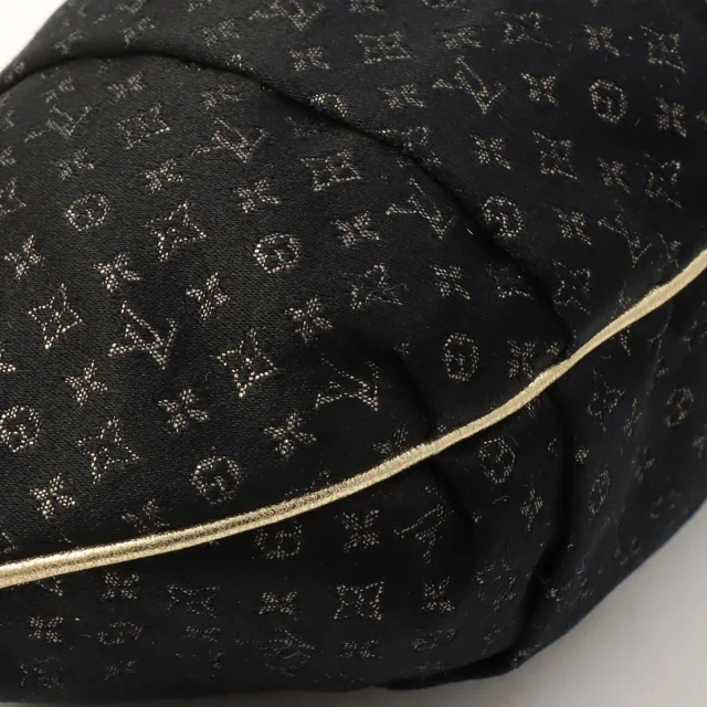 Louis Vuitton 2006 Monogram Satin Aumoniere Noir in Black Satin from VINTAGE QOO TOKYO, photo 8 of 10