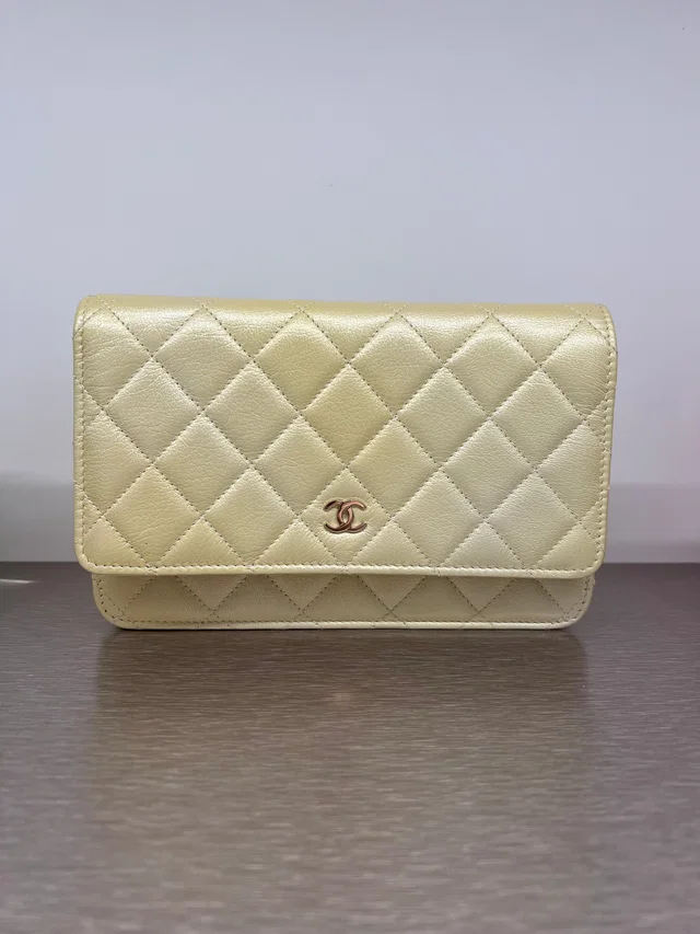Chanel WOC Yellow Calfskin Microchip KJ7CK332 in Yellow Calfskin from Luxury Promise