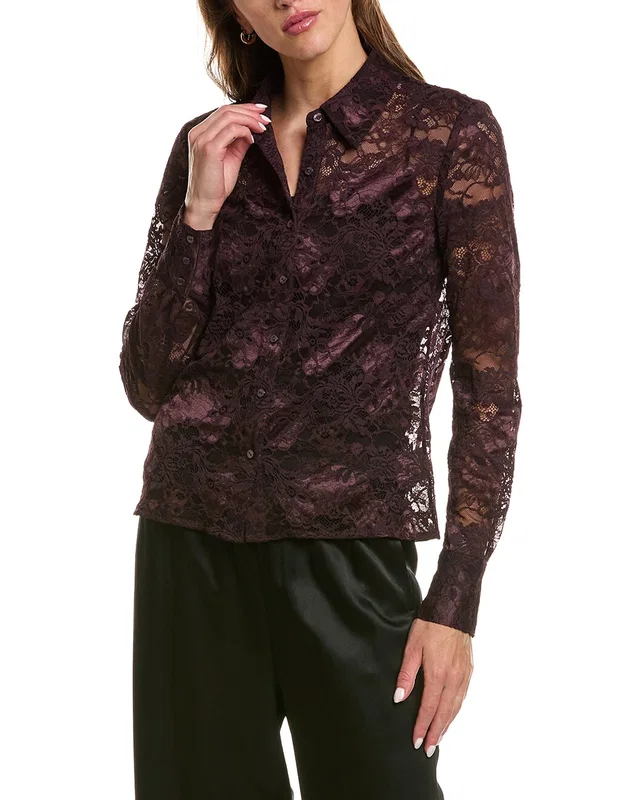 L’AGENCE Maia Lace Button-Down Blouse, image 1 of 1 from Rue La La