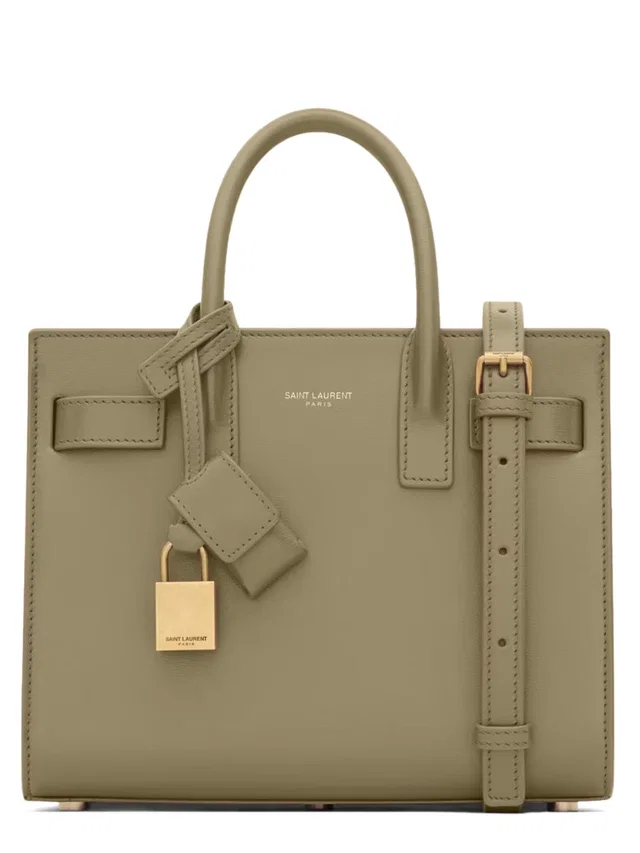 Saint Laurent Top Handle Bag — Green Calfskin in Green Calfskin from HEWI