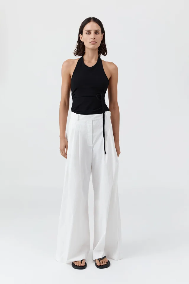 St Agni Soft Jersey Halter Top - Jet Black from St. Agni, photo 1 of 1