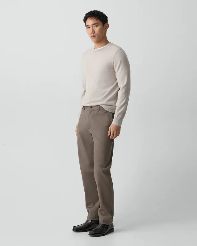 Theory Zaine Pant in Moonsoft Cotton in MOREL 97% Cotton, 3% Spandex, photo 2 of 12 from Theory