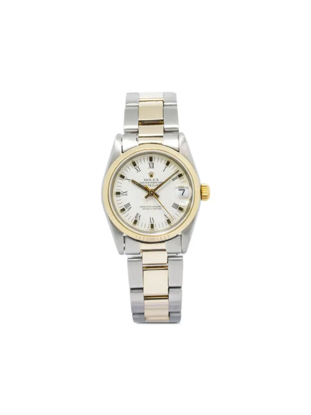 Rolex pre-owned Datejust 31mm - unisex - Yellow Gold/stainless steel - One Size - White in white from Farfetch