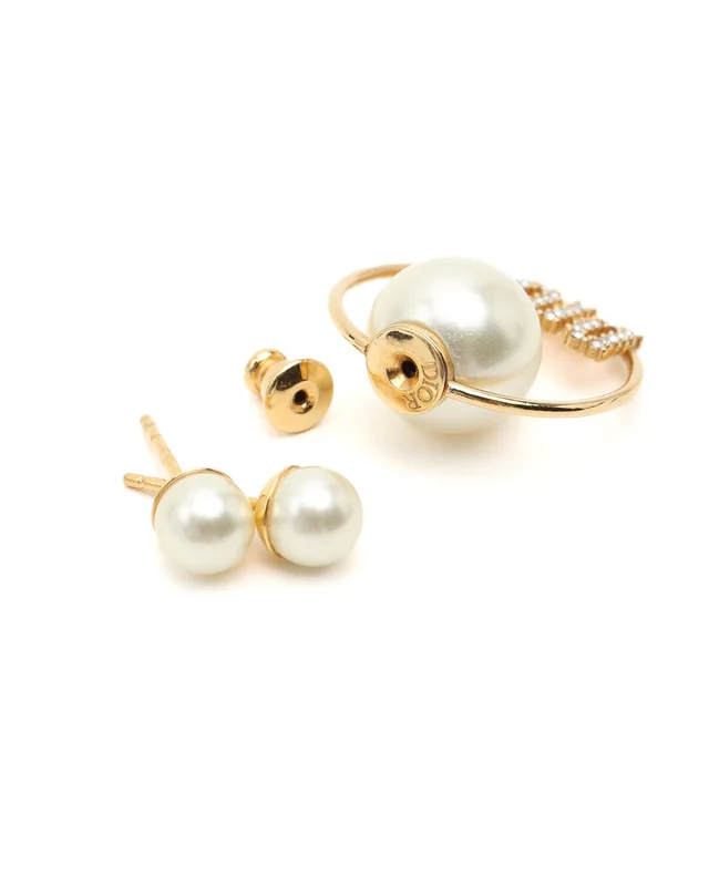Dior Tribales Pearl Earrings in Resin from A Retro Tale, photo 3 of 3