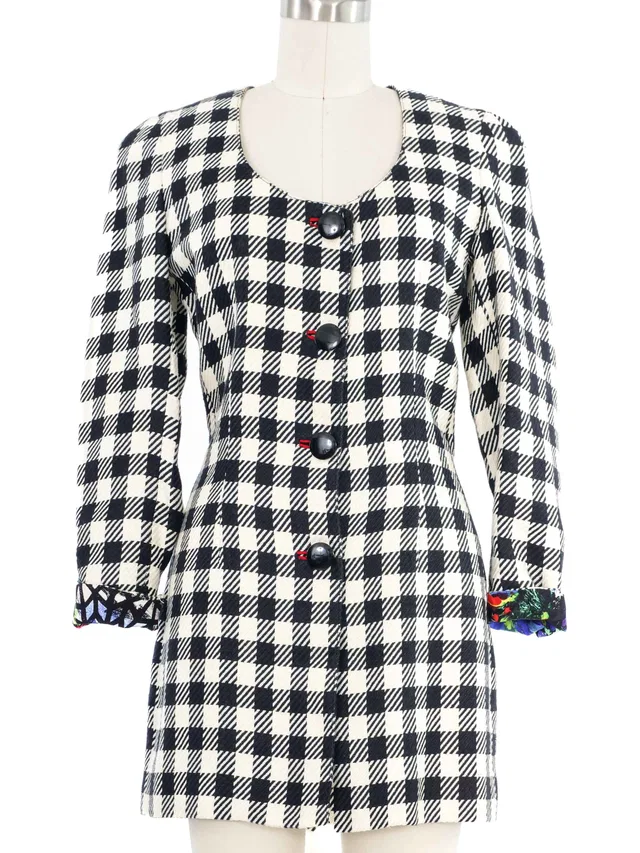 1980s Gianni Versace Houndstooth Blazer from Arcade Vintage