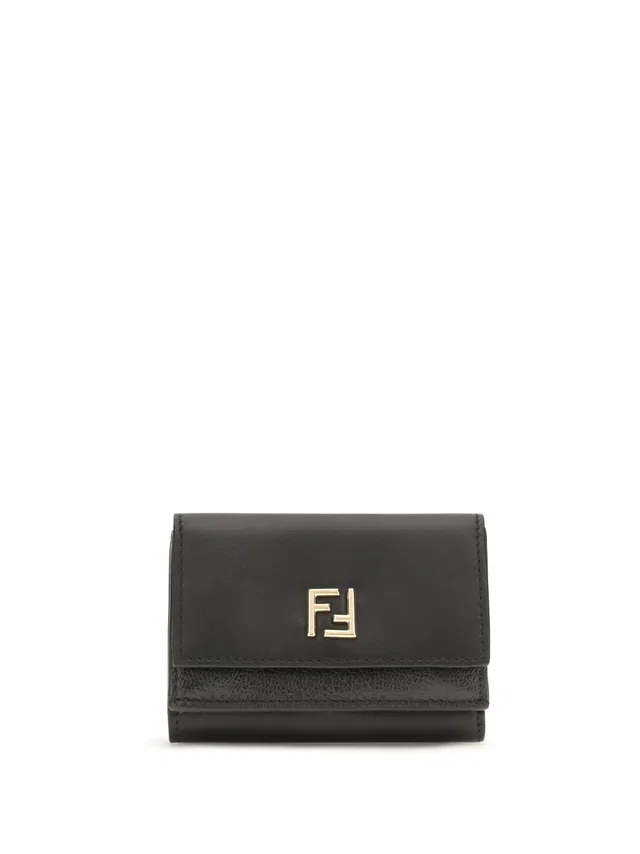 Fendi Ff Wallet — Black Calf Leather Bos Taurus in Black Calfskin from HEWI