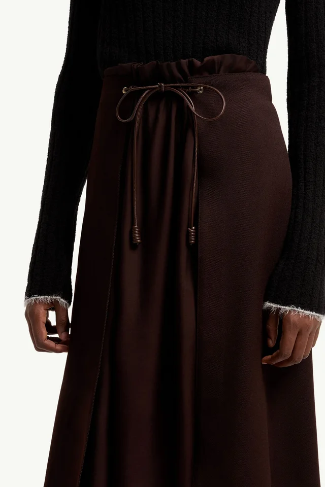 Moncler Wool Gabardine Midi Skirt, photo 4 of 7 from SENSER