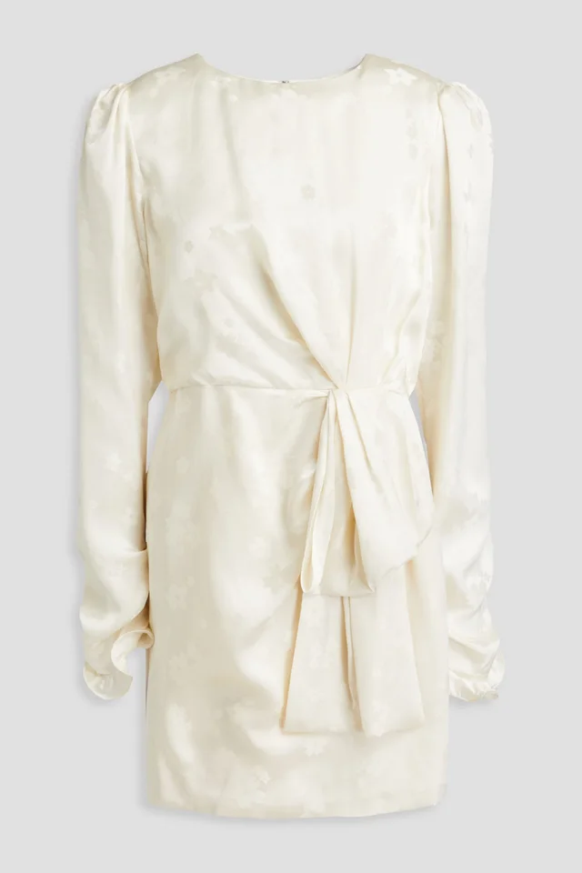 Saloni Debbie Draped Silk-Satin Jacquard Mini Dress from THE OUTNET, photo 1 of 1