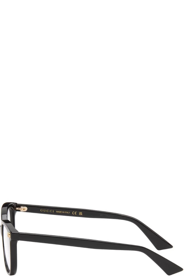 Gucci Black Square Glasses, photo 3 of 4 from SSENSE
