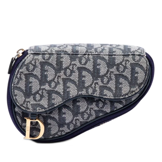 Blue Dior Diorissimo Canvas Saddle Pouch in Blue Canvas from Designer Revival, photo 1 of 1
