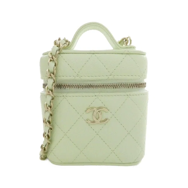 Chanel Shoulder Bag Green in Green Caviar leather from The Reluxe