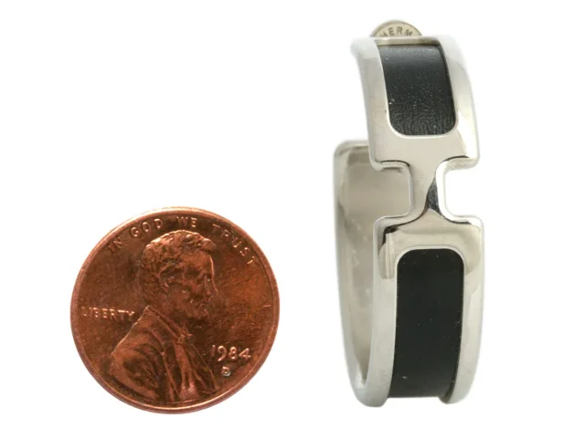 Hermès Olympe Earrings in Black Leather from Ann's Fabulous Finds, photo 5 of 5