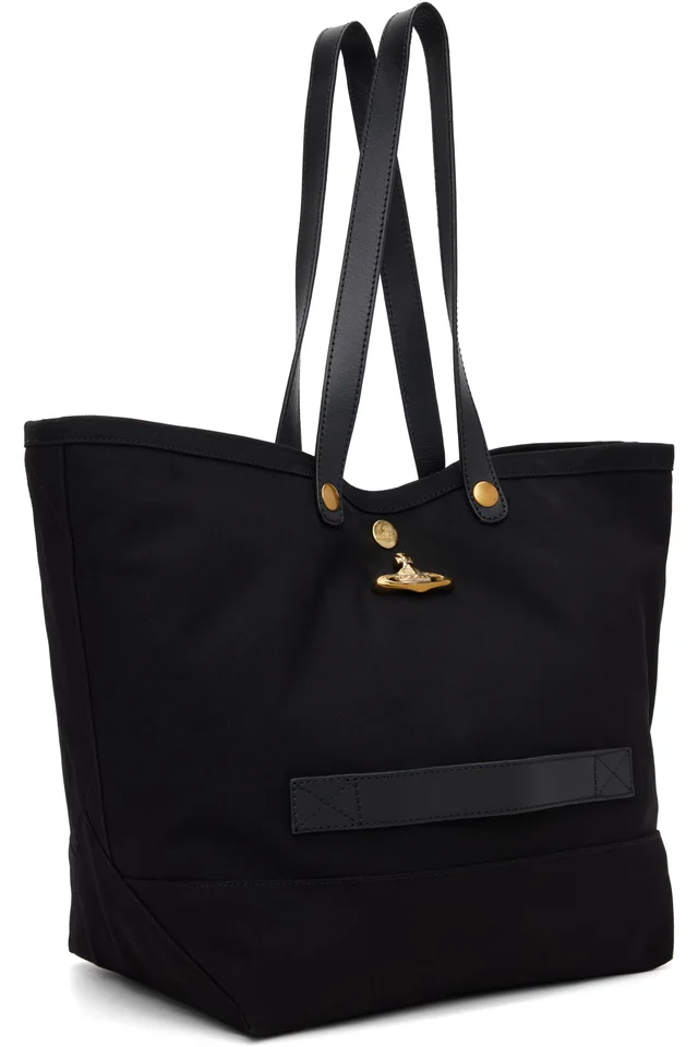 Vivienne Westwood Black Utility Small Shopper Tote, photo 2 of 2 from SSENSE