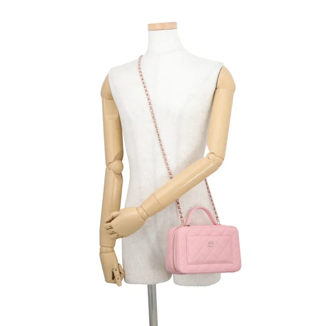 Chanel 2-Way Vanity Chain Shoulder Bag PinkAP4778 Caviar Leather in Caviar leather from GALLERY RARE, photo 5 of 18
