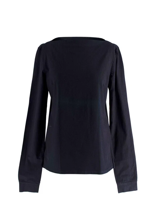 Prada Indigo Long Sleeve Top in Denim from HEWI