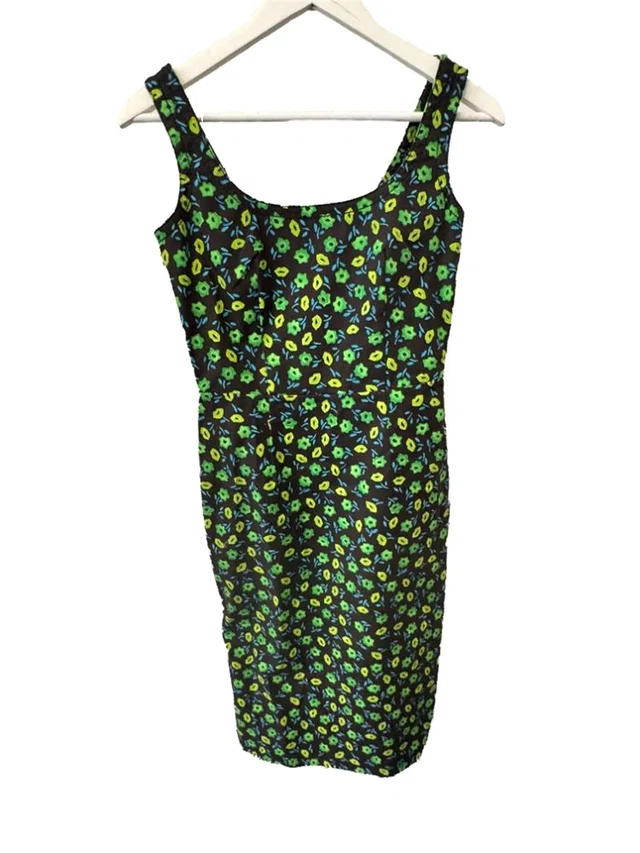 Prada Milano Black Dress Multi-Coloured Size: M in Black Cotton from Oxfam Online Shop