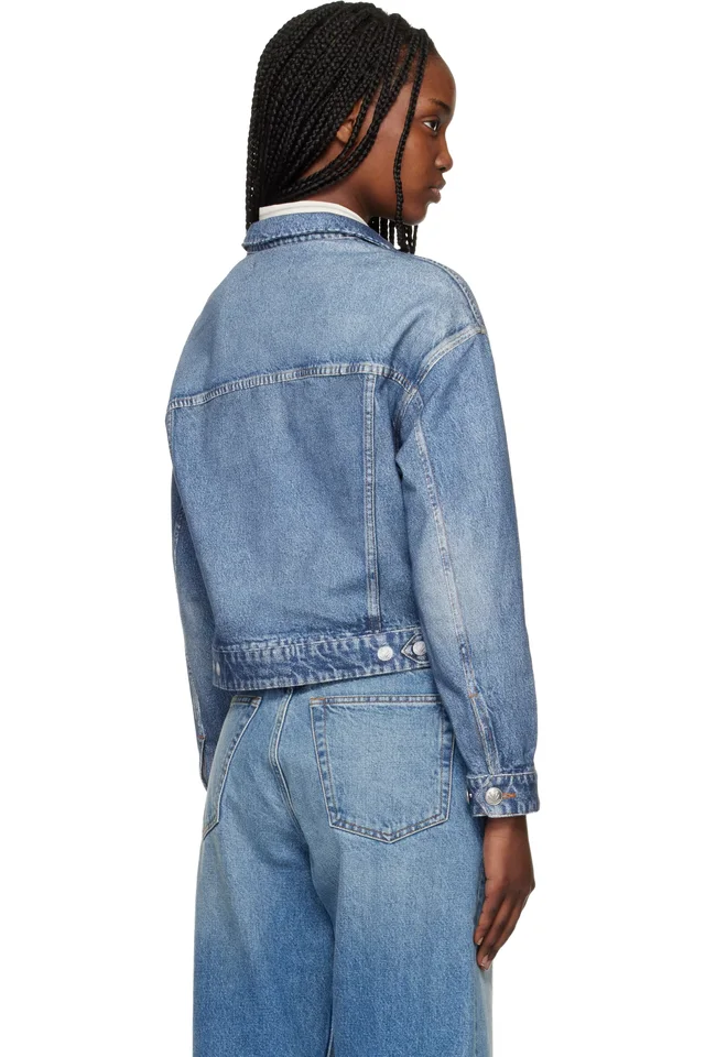 rag & bone Blue Miramar Trucker Jacket, photo 3 of 4 from SSENSE