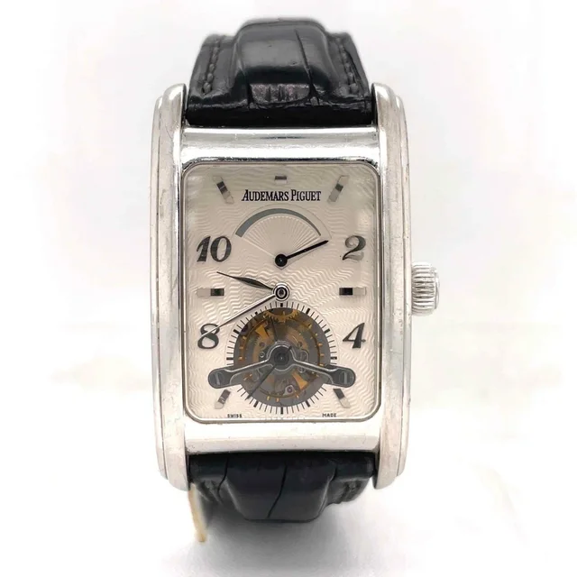 Audemars Piguet Edward Piguet Silver Guilloche Dial Mens Watch 26006BC.OO.D002CR.01 in white|silver|gold|gray|black Crocodile from Jomashop.com