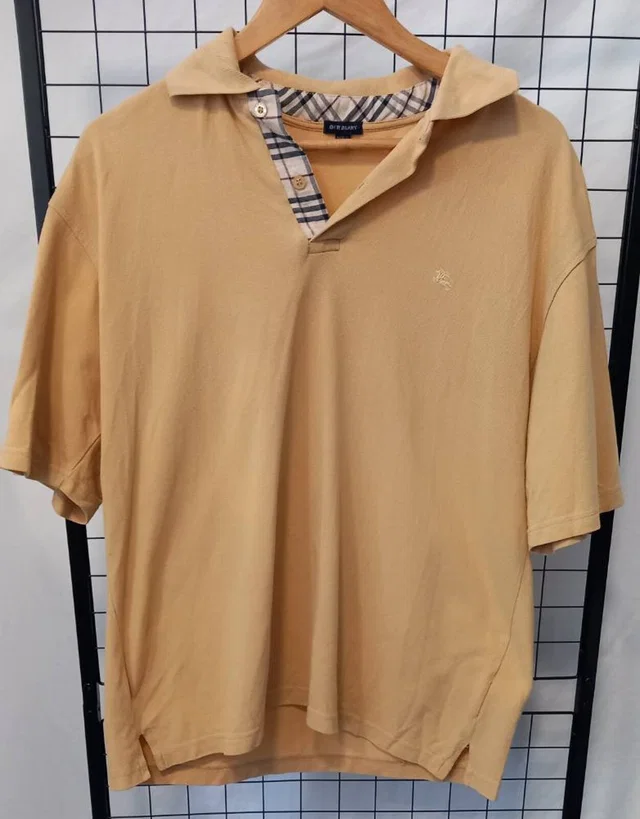 Burberry Polo Shirt men cream Size: XL in Cream Cotton from Oxfam Online Shop