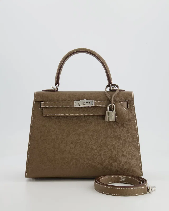 Hermès Kelly 25 Sellier Bag in Taupe Epsom leather from Sellier