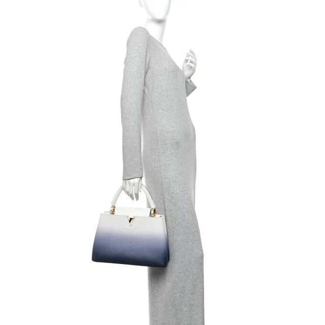 Louis Vuitton Taurillon Capucines PM Blue Marine in Navy Calfskin from FASHIONPHILE, photo 2 of 9