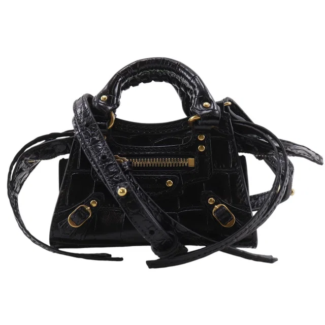 Balenciaga Neo Classic Nano Embossed Leather Shoulder Bag in Leather from LuxUness