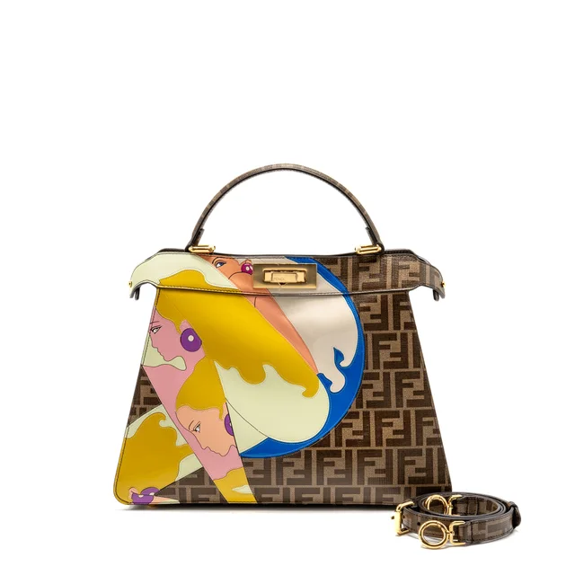Fendi Peekaboo ISeeU Antonio Lopez Zucca coated canvas multicolour GHW in Coated canvas from EMIER